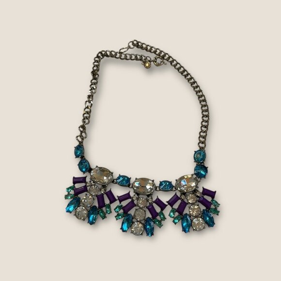 J.Crew Jewelry Lot 10 Pieces Swarovski Rhinestone Statement Necklaces Earrings & - Picture 14 of 16